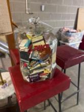Lance peanut jar and Match books