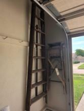 Pair of wood step ladders