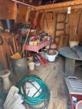 Contents of backyard shed.