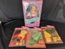 Tomy Kimberly doll with 3 outfits