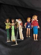 Vintage Ideal Tammy and Pepper, Hasbro Leggy dolls