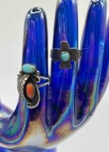Sterling Silver & Turquoise Rings (2)