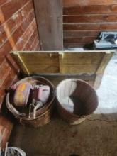 Baskets, Gas Cans and Crate