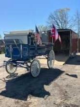 Custom built draft horse show wagon, steel construction
