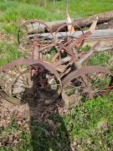 Set of early steel wagon axles