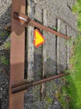 Steel back for hay wagon