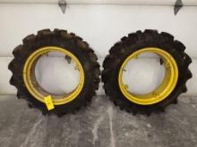 Firestone 9.5-24 JD Tractor Tires W/Rims