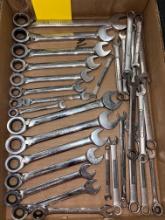 Assorted Craftsmen Metric and Standard Gear and box end Wrenches