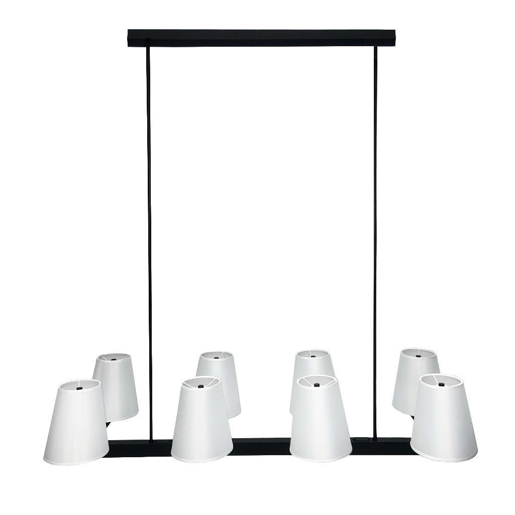 5-St. James - Mid-Century Modern Black 8-Light Chandelier
