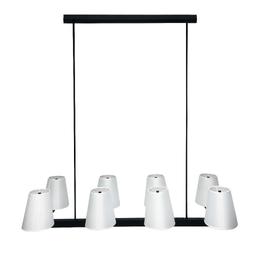 5-St. James - Mid-Century Modern Black 8-Light Chandelier
