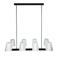 5-St. James - Mid-Century Modern Black 8-Light Chandelier