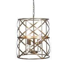 4-Addie - Large 5-Light Modern Industrial Wrought Iron Hanging Chandelier