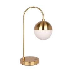 8-Klara Lamp - Brass Metal Midcentury Modern Table Lamp, Iron with Frosted Glass