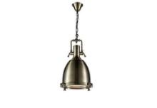10-Aiden Antique Bronze Industrial Modern Ceiling Light with Hand Blown Glass Dome