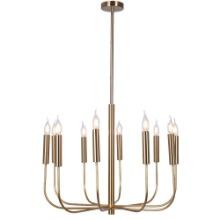 5-Raya - Large 9-Light Gold Candelabra Style Chandelier