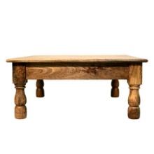 3-Emerson  Natural, Solid Mango Wood Farmhouse Coffee Table