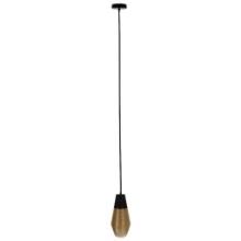 8-Calypso 13" Black and Amber Geometric Pendant Light