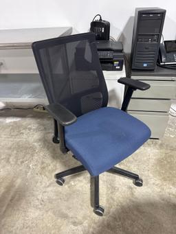 wrap around desk and office chair. CONTENTS ARE NOT INCLUDED