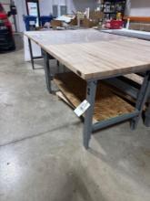 3'x5' Wood top Global work table.