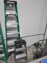 Werner 6' Fiberglass Step Ladder & Louisville 2' Aluminum Step Ladder