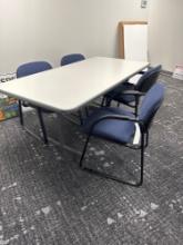Office table with four chairs