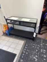 Glass top side table