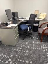 Office desk and chair. CONTENTS NOT INCLUDED