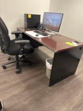 Office desk and chair. CONTENTS NOT INCLUDED