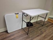 Cosco 6 Ft. Plastic Folding Table & Maxchief 4 Ft. Folding Table