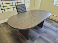 Office Star Products Commercial Oval-Shaped Table w/ Office Chair