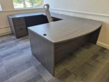 Office Star Products U-Shaped Commercial Office Desk w/ Office Chair