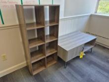 Small TV Stand & Upright Shelf