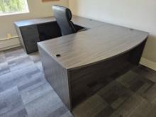 Office Star Products U-Shaped Commercial Office Desk w/ Office Chair