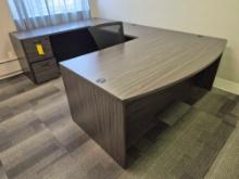 Office Star Products U-Shaped Commercial Office Desk w/ Office Chair