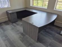 Office Star Products U-Shaped Commercial Office Desk w/ Office Chair