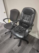 2 Faux Leather Office Chairs