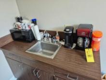 Contents of 2nd Floor Break Room - Microwave, Coffee Machines, Mugs
