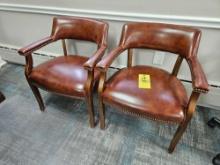 2 Leather Arm Chairs