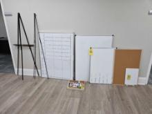 Assortment of Dry Erase Boards, Tripods, & Marker Assortment