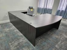 Office Star Products U-Shaped Commercial Office Desk w/ Office Chair