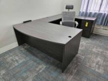 Office Star Products U-Shaped Commercial Office Desk w/ Office Chair