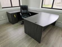 Office Star Products U-Shaped Commercial Office Desk w/ Office Chair