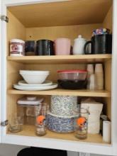 Break Room Cabinet Contents - Glassware, Cleaning Items, Kitchenware, & Disposable Items