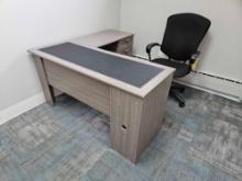 L-Shaped Office Desk w/ Office Chair