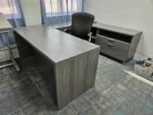 U-Shaped Office Desk w/ Office Chair