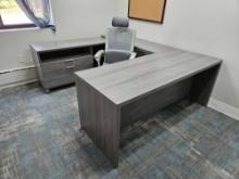 U-Shaped Office Desk w/ Office Chair