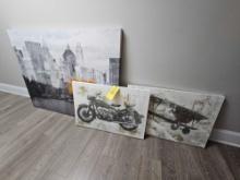 3 Pieces of Larger Sized Wall Art