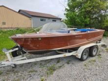1963 Century Resorter boat with trailer