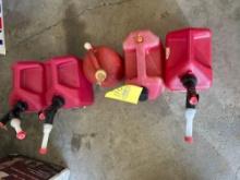 (5) gas cans