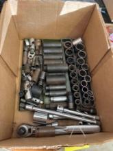 1/2 inch drive sockets with Craftsman ratchet and extensions